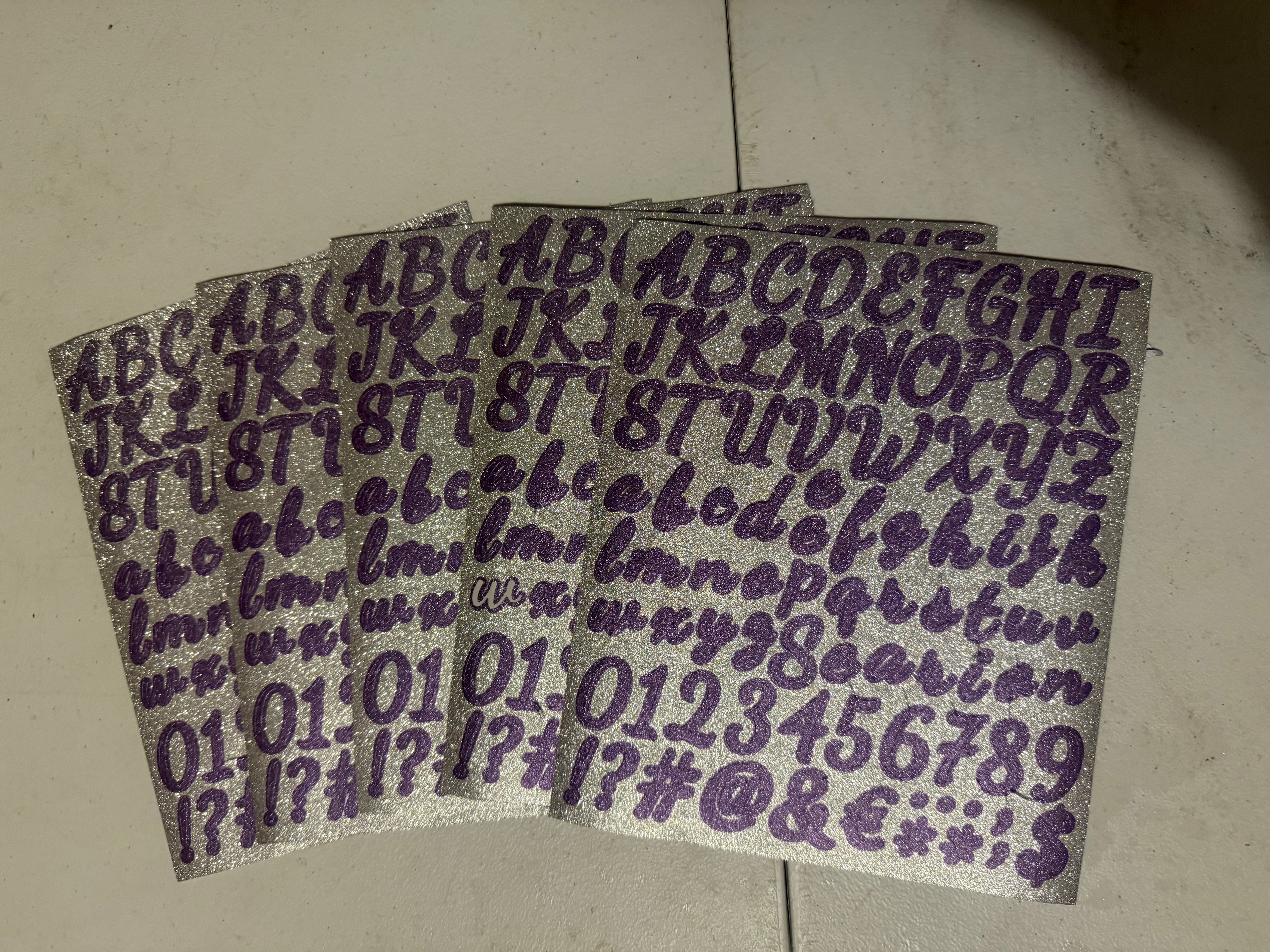 LETTERS TICKETS( 5)SHEETS