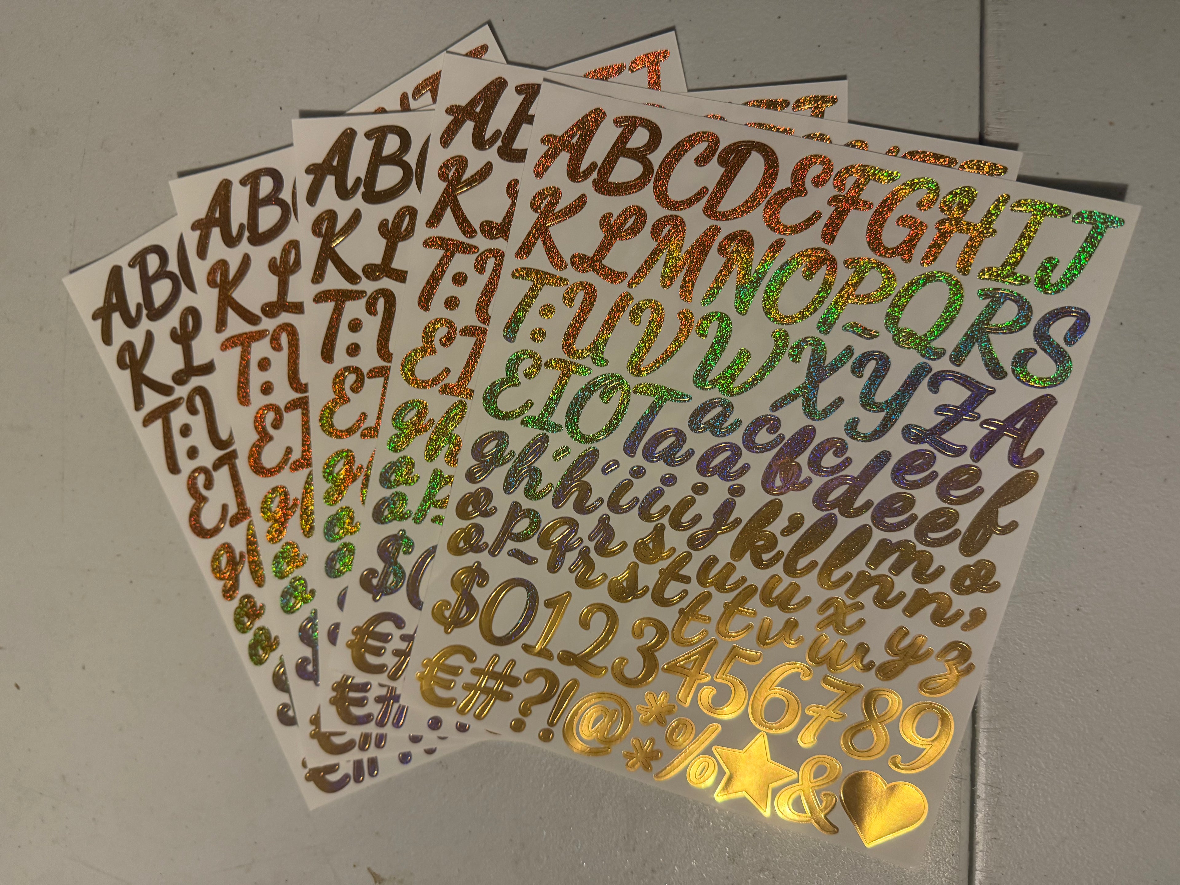 LETTERS TICKETS( 5)SHEETS