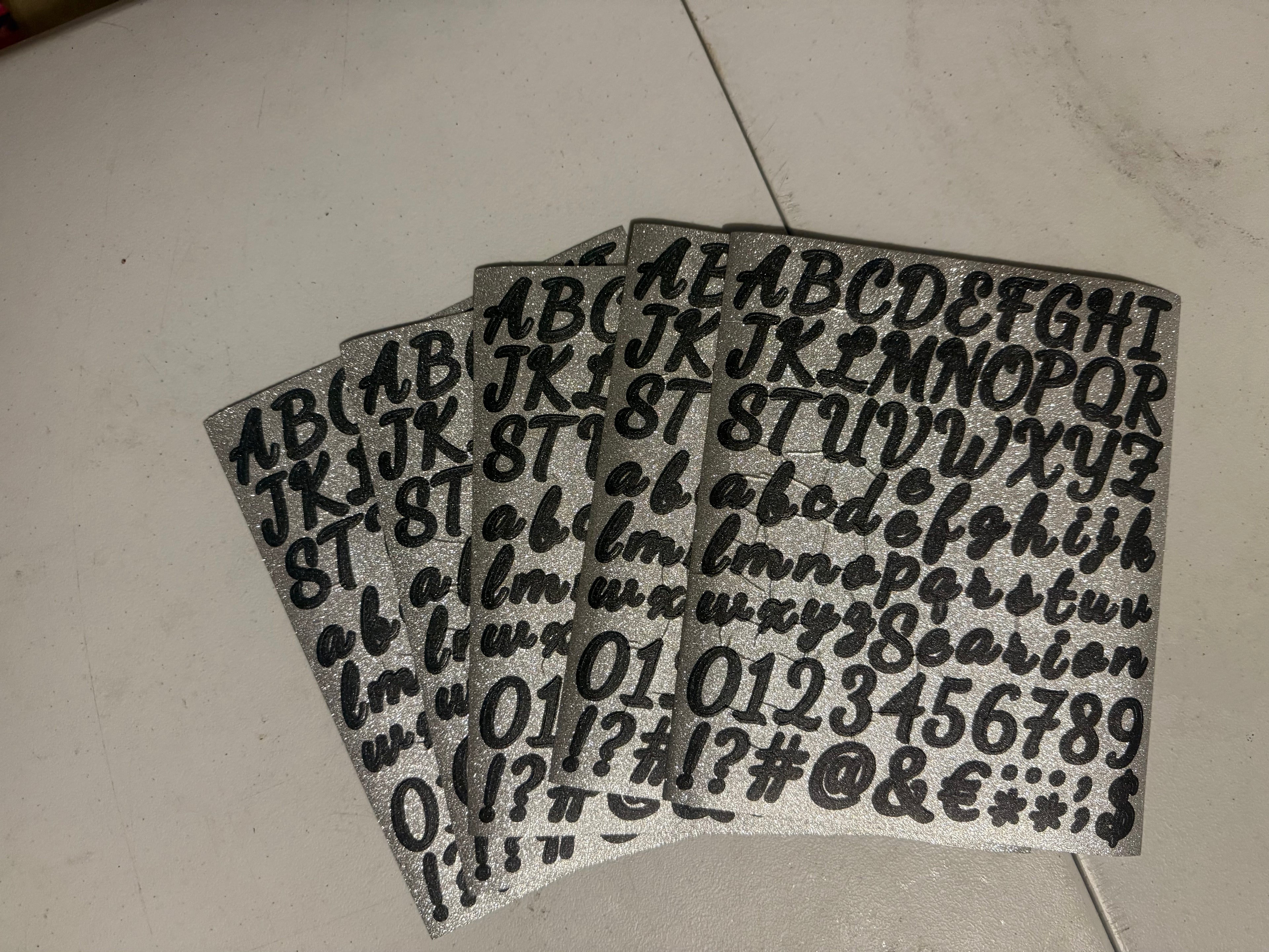 LETTERS TICKETS( 5)SHEETS