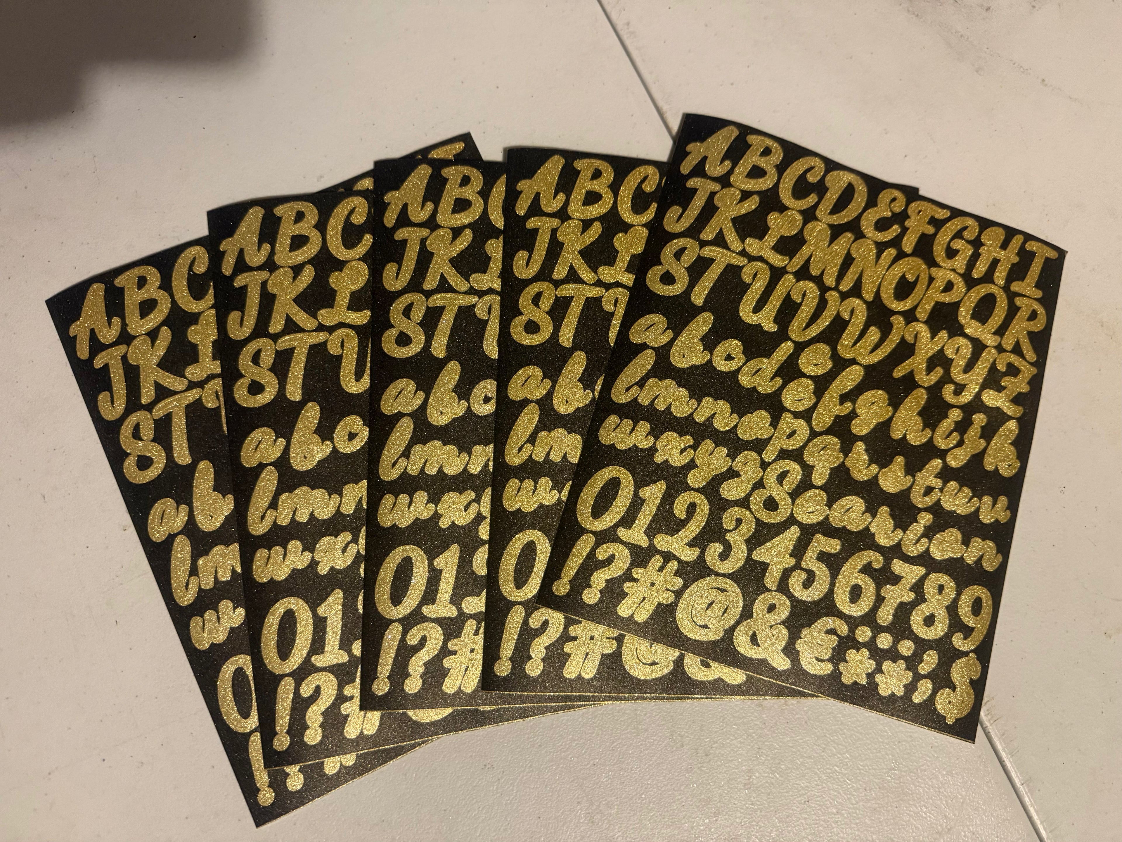 LETTERS TICKETS( 5)SHEETS
