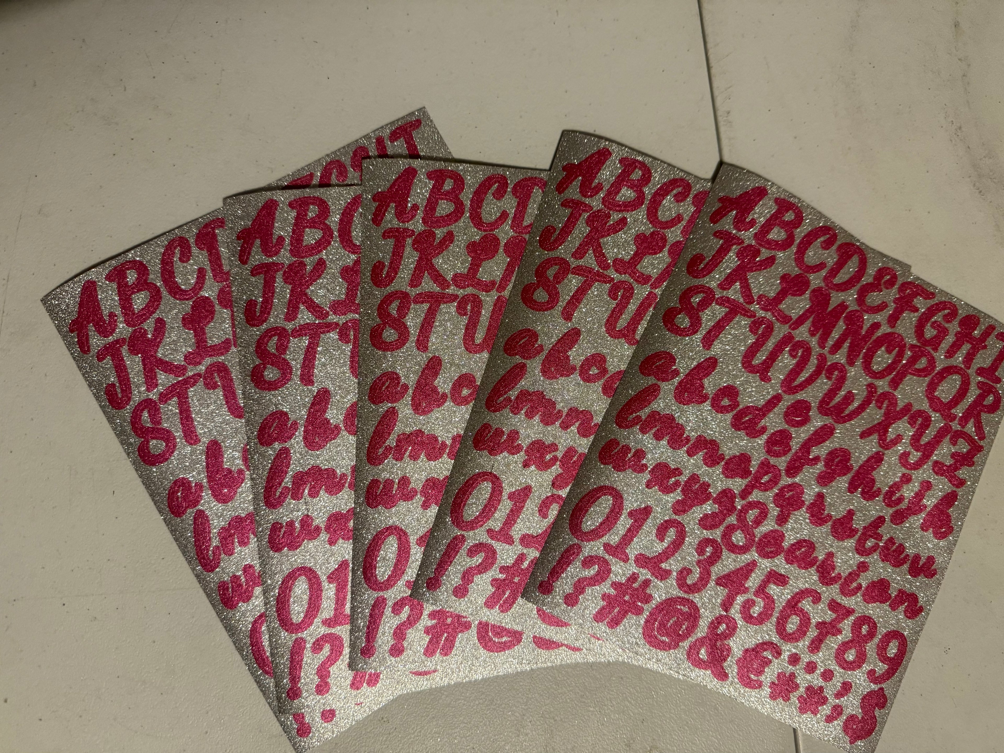 LETTERS TICKETS( 5)SHEETS